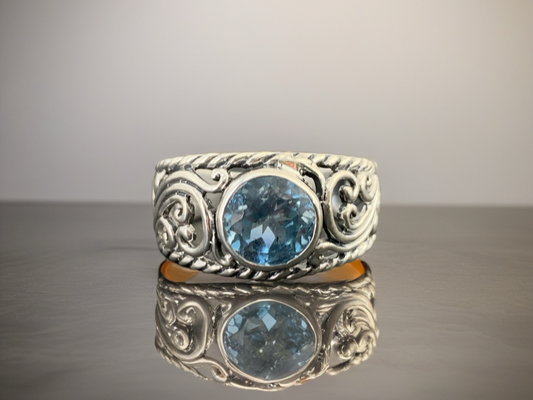 Sterling Silver Topaz Ring