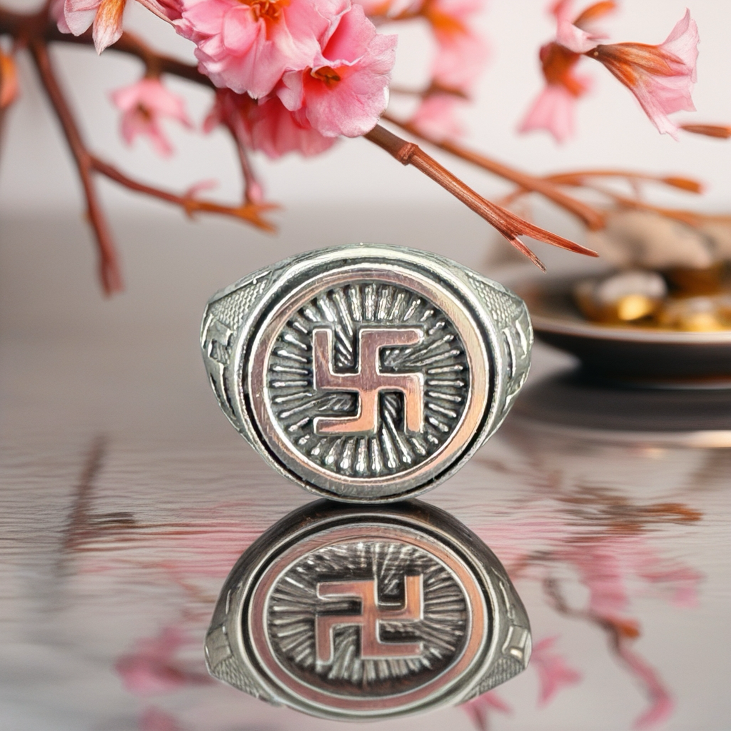 Sacred Manji Ring – Spiritual Symbol of Protection & Harmony | Buddhist Good Fortune Jewelry