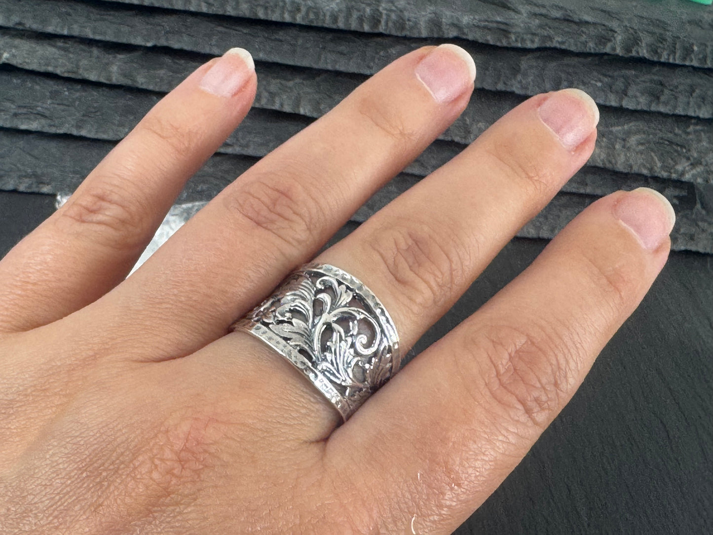 "Floral" Sterling Silver Ring