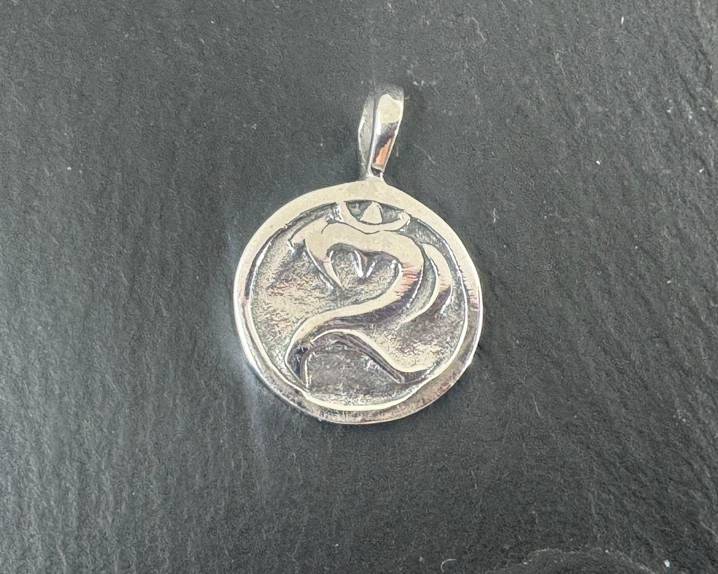 Balinese Om Pendant - Both Sided - Sterling Silver Omkara pendant