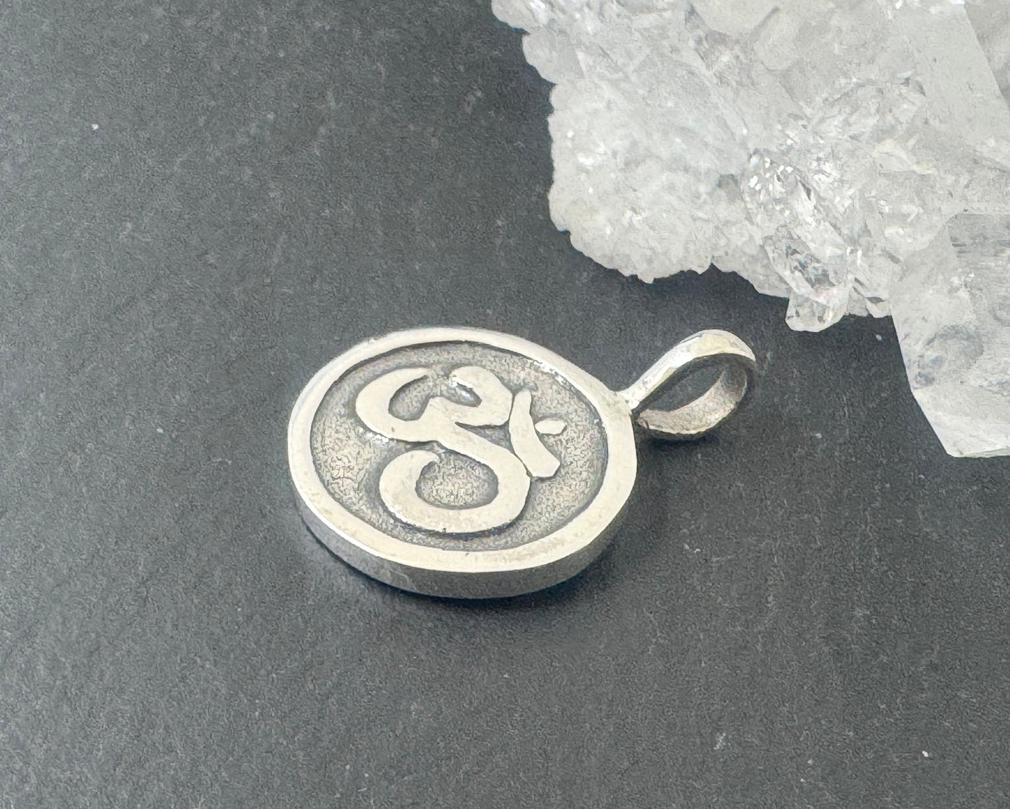 Balinese Om Pendant - Both Sided - Sterling Silver Omkara pendant