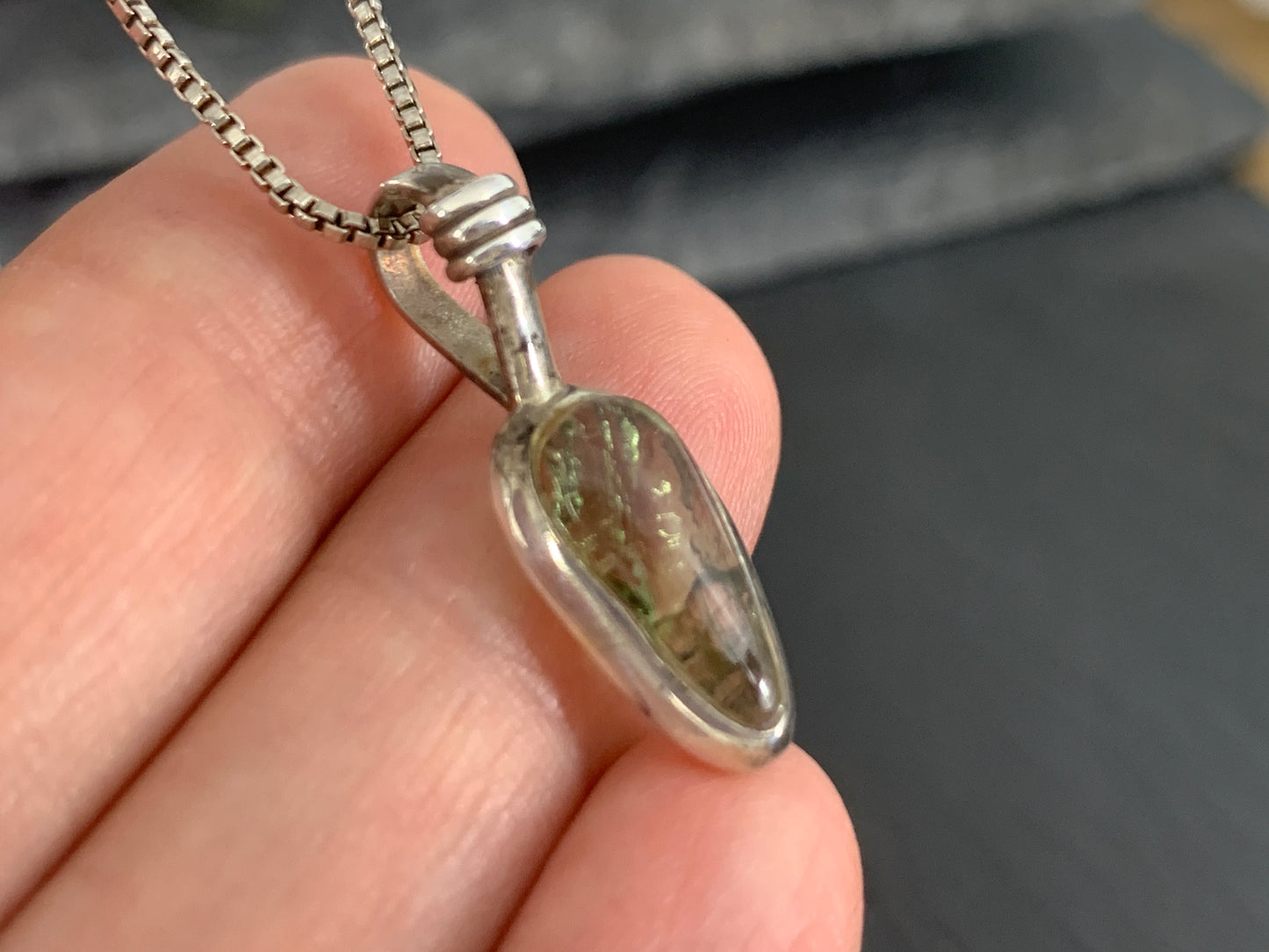 Raw Moldavite Pendant 4.4g