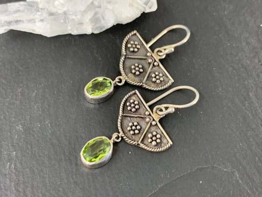 Sterling Silver Peridot Earrings