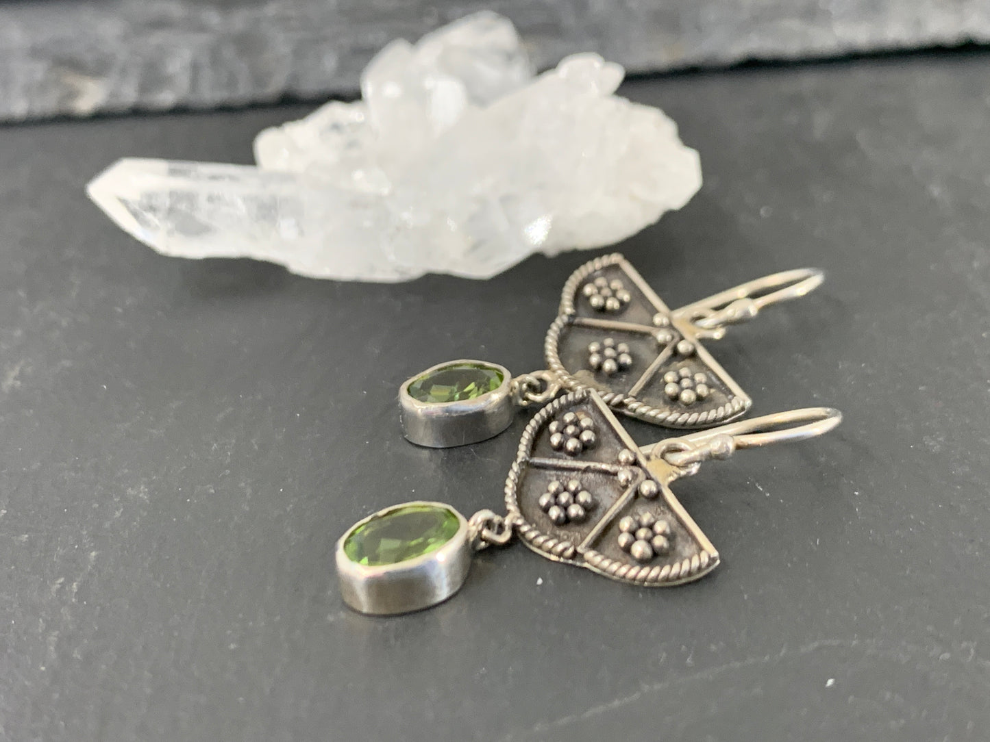Sterling Silver Peridot Earrings