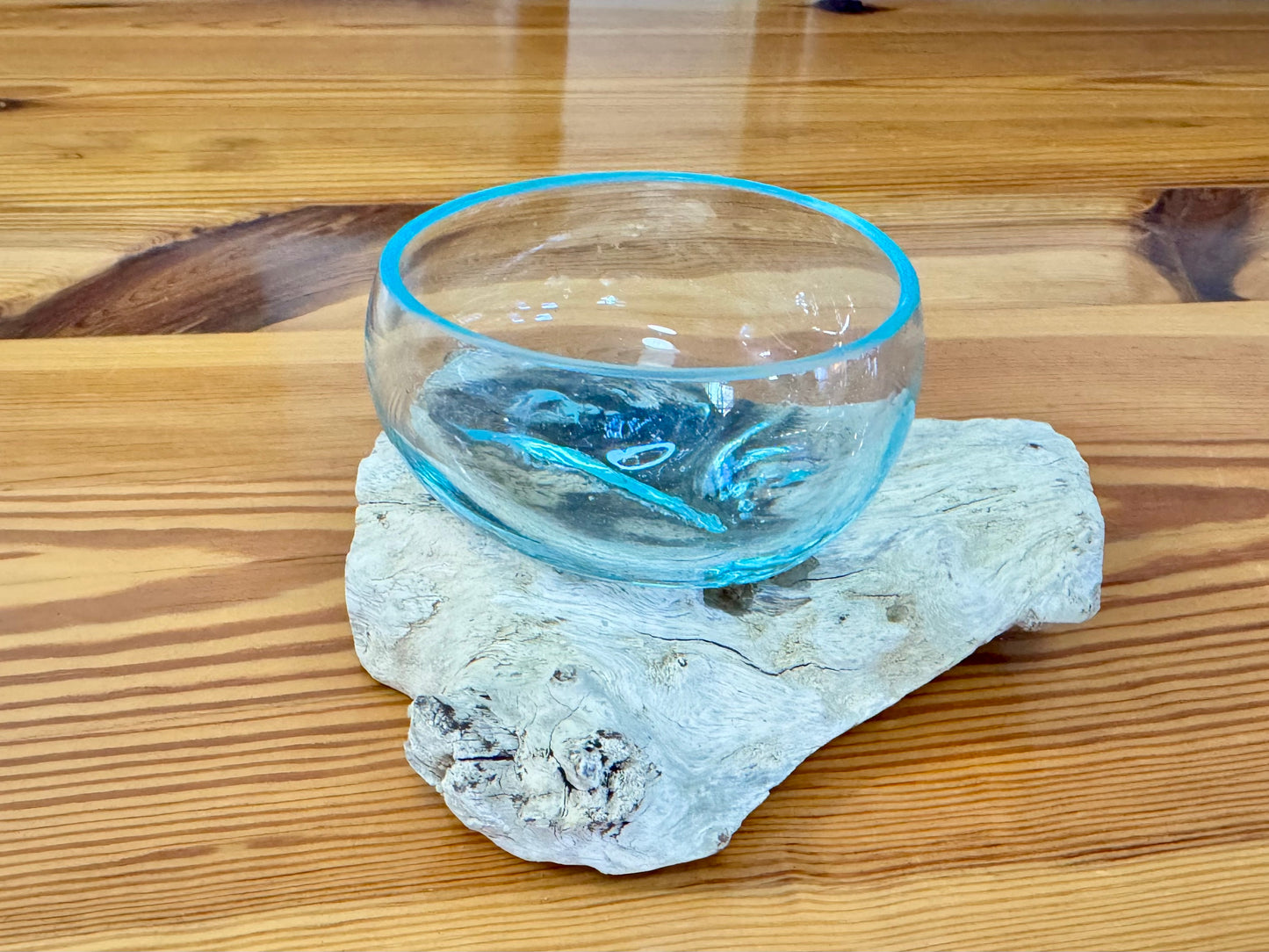 Driftwood & Glass Decor 5.5x5.3in