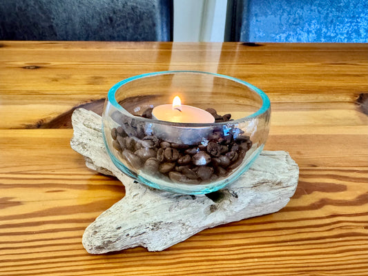 Driftwood & Glass Decor 6x4in