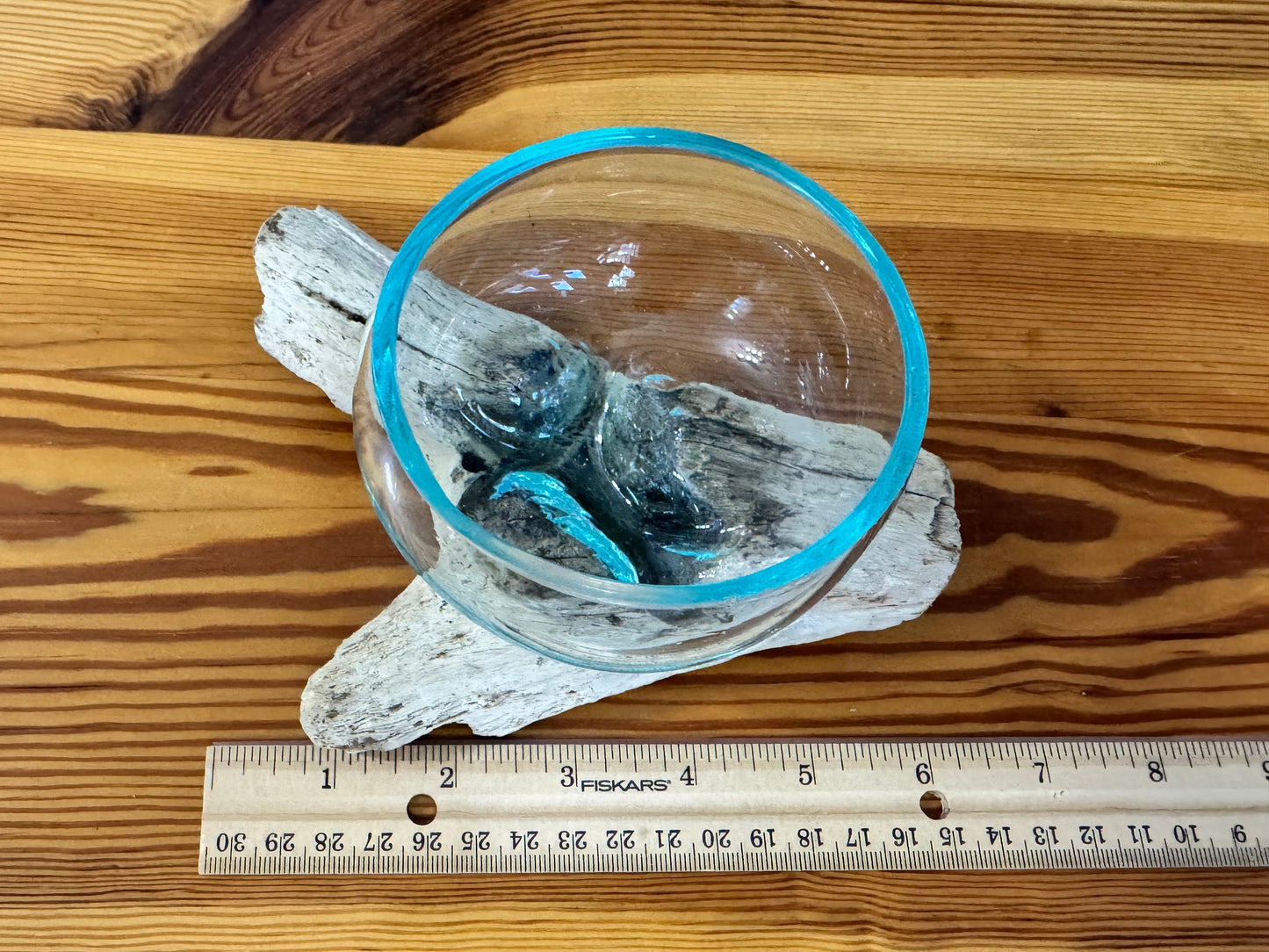 Driftwood & Glass Decor 6x4in