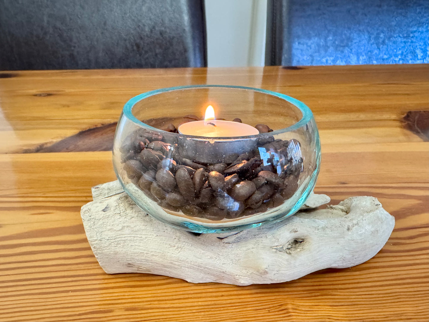 Driftwood & Glass Decor 6x4in