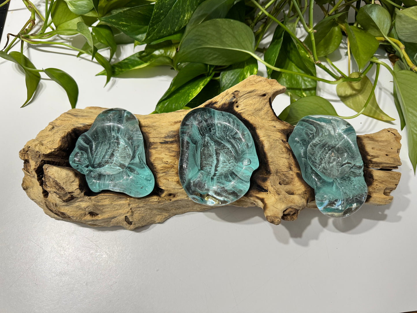 Handcrafted Driftwood & Glass Tealight Candle Holder