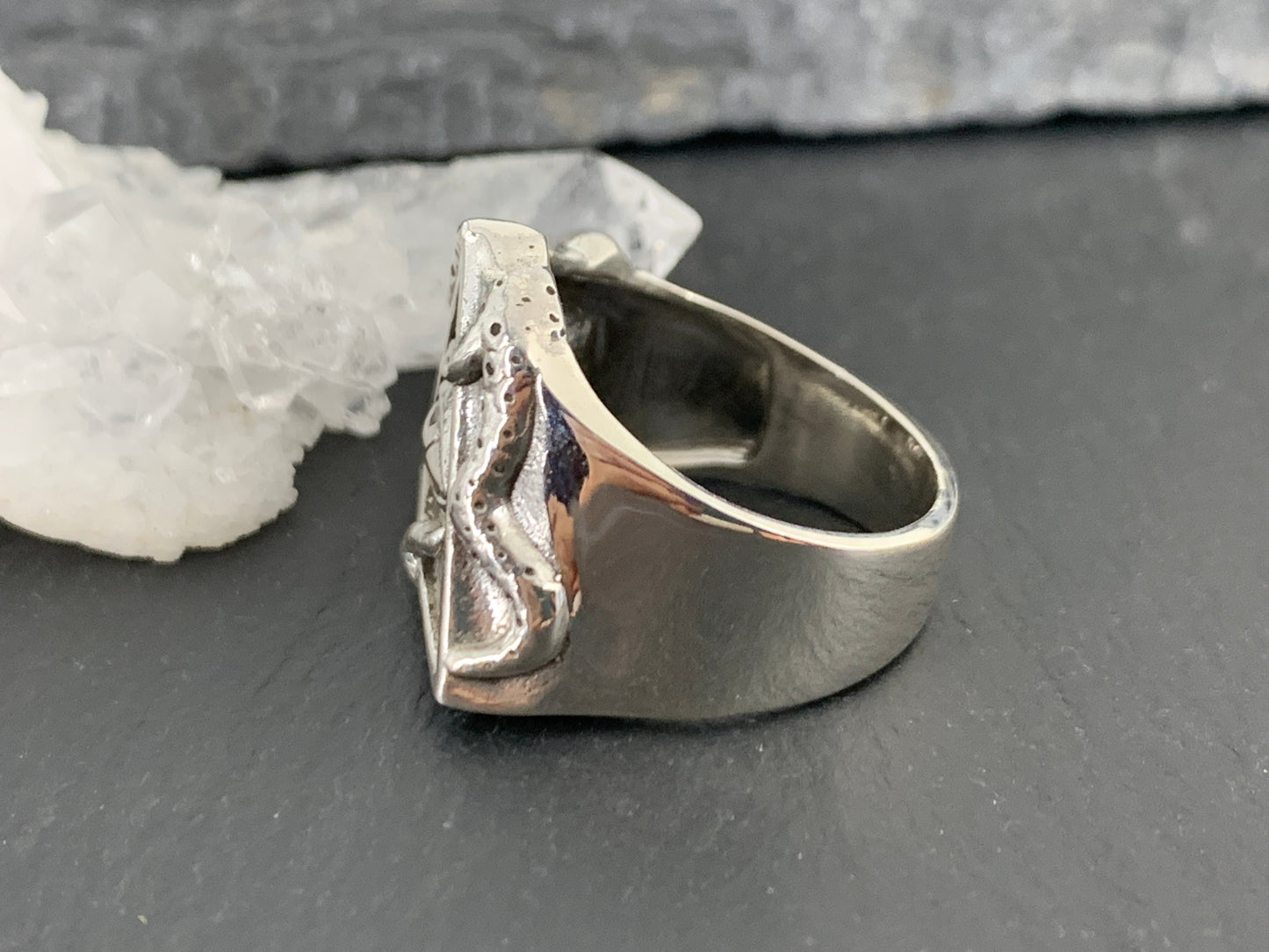 All-Seeing Eye Triangle ring – Sterling Silver Symbolic Jewelry for Protection & Insight