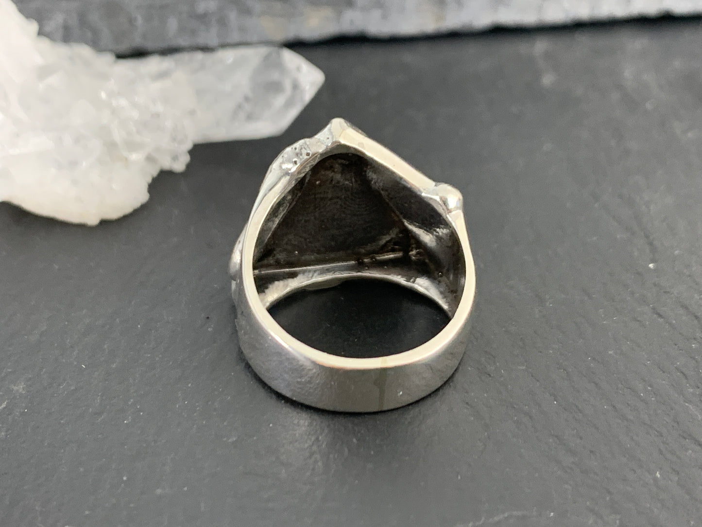 All-Seeing Eye Triangle ring – Sterling Silver Symbolic Jewelry for Protection & Insight