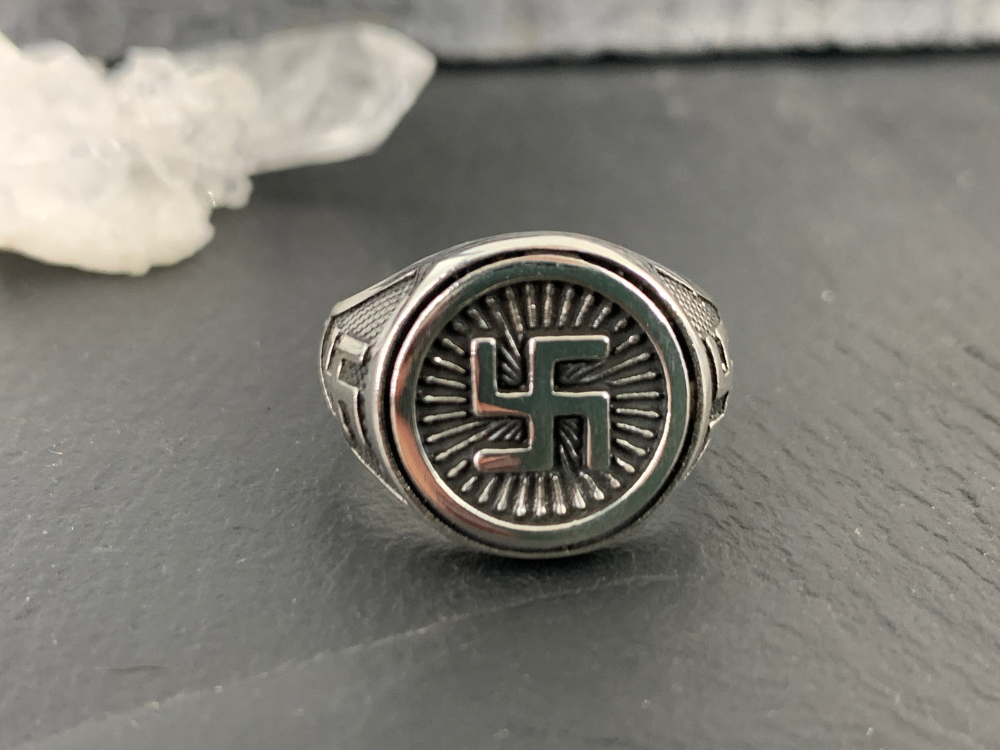 Sacred Manji Ring – Spiritual Symbol of Protection & Harmony | Buddhist Good Fortune Jewelry