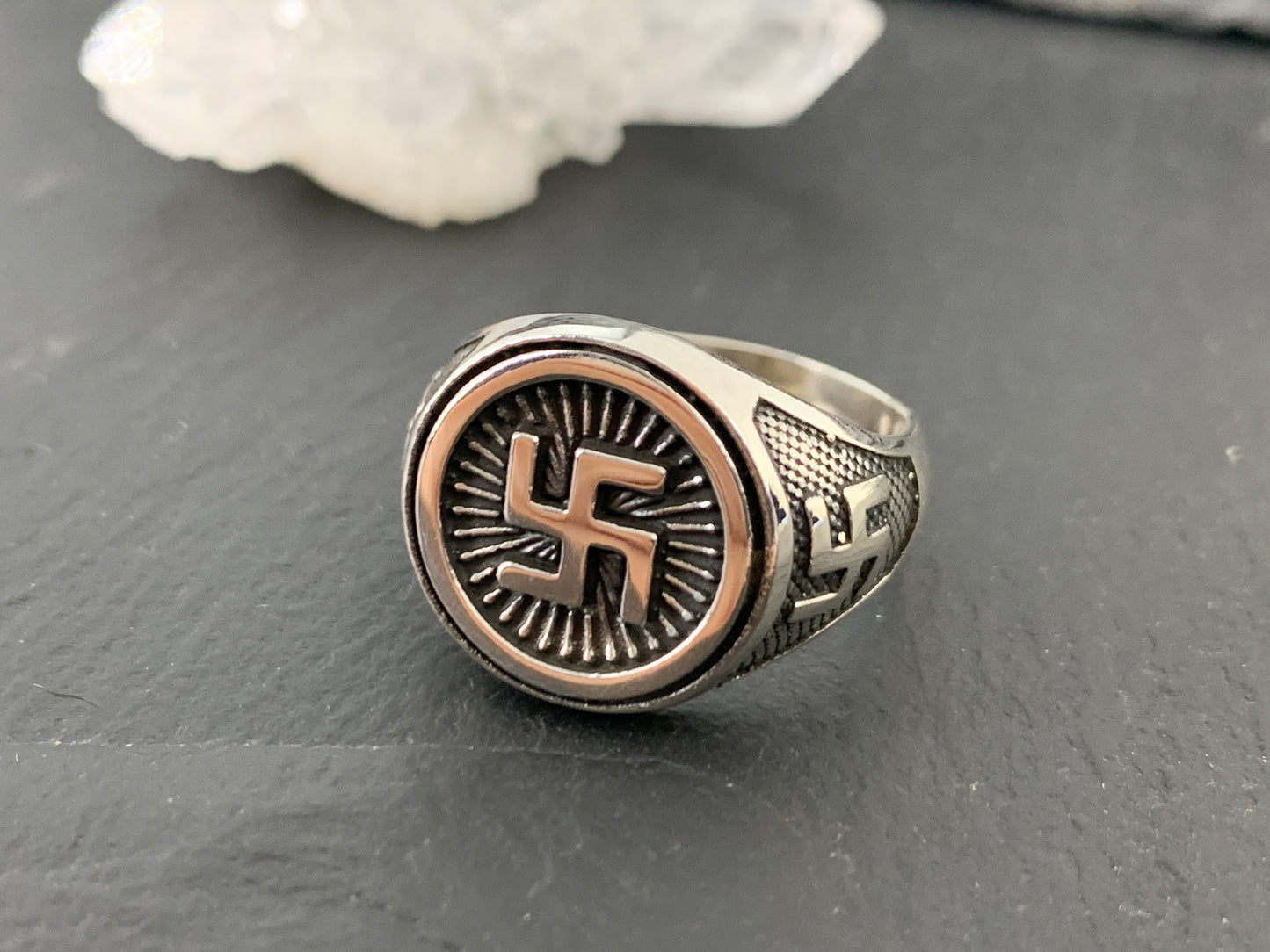 Sacred Manji Ring – Spiritual Symbol of Protection & Harmony | Buddhist Good Fortune Jewelry