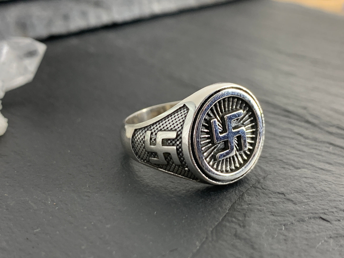 Sacred Manji Ring – Spiritual Symbol of Protection & Harmony | Buddhist Good Fortune Jewelry