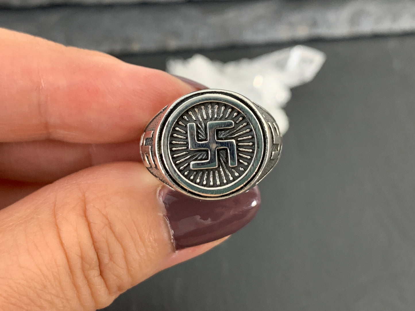 Sacred Manji Ring – Spiritual Symbol of Protection & Harmony | Buddhist Good Fortune Jewelry
