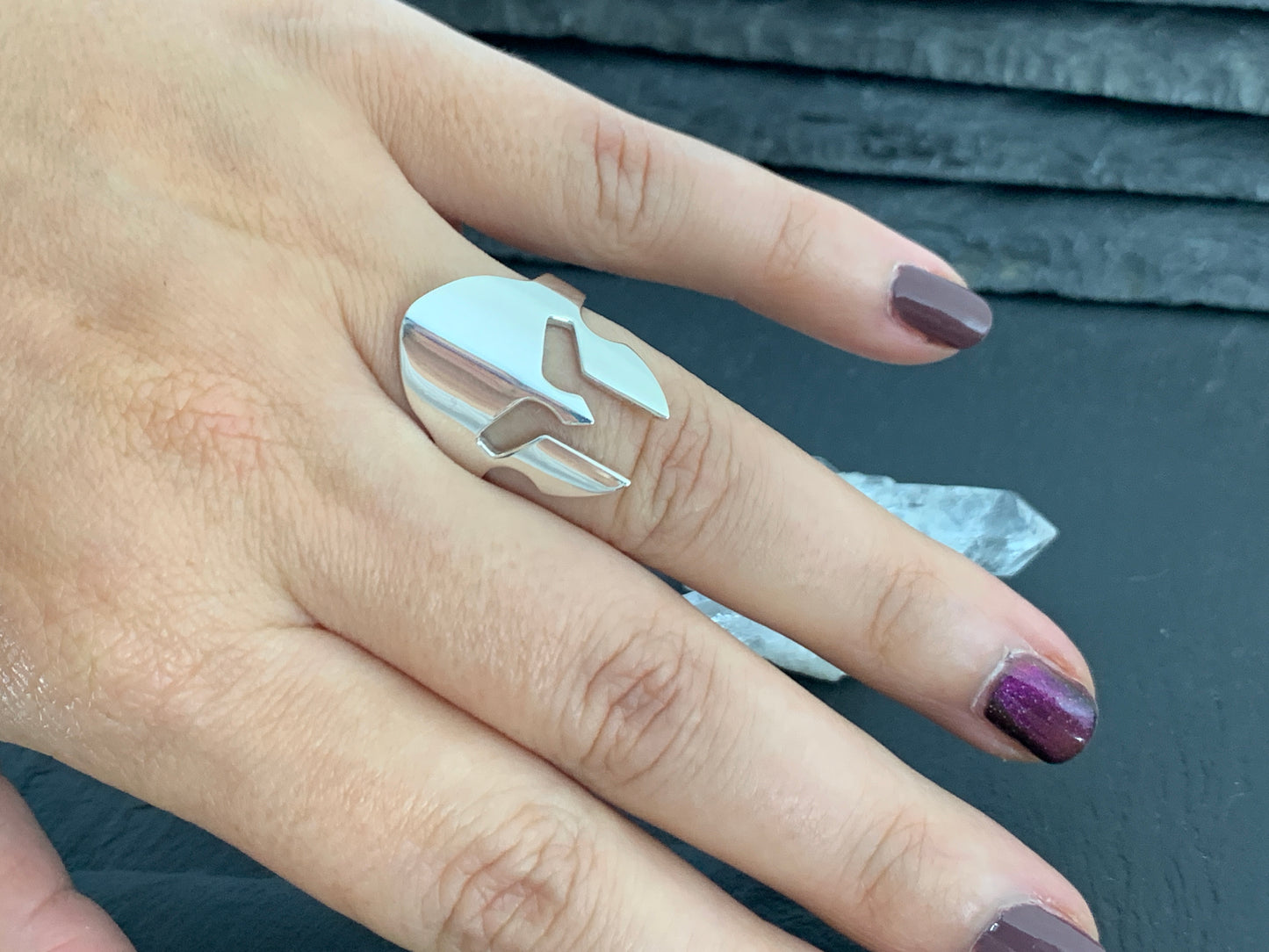 Sterling Silver Spartan Helmet Ring – Warrior Ring