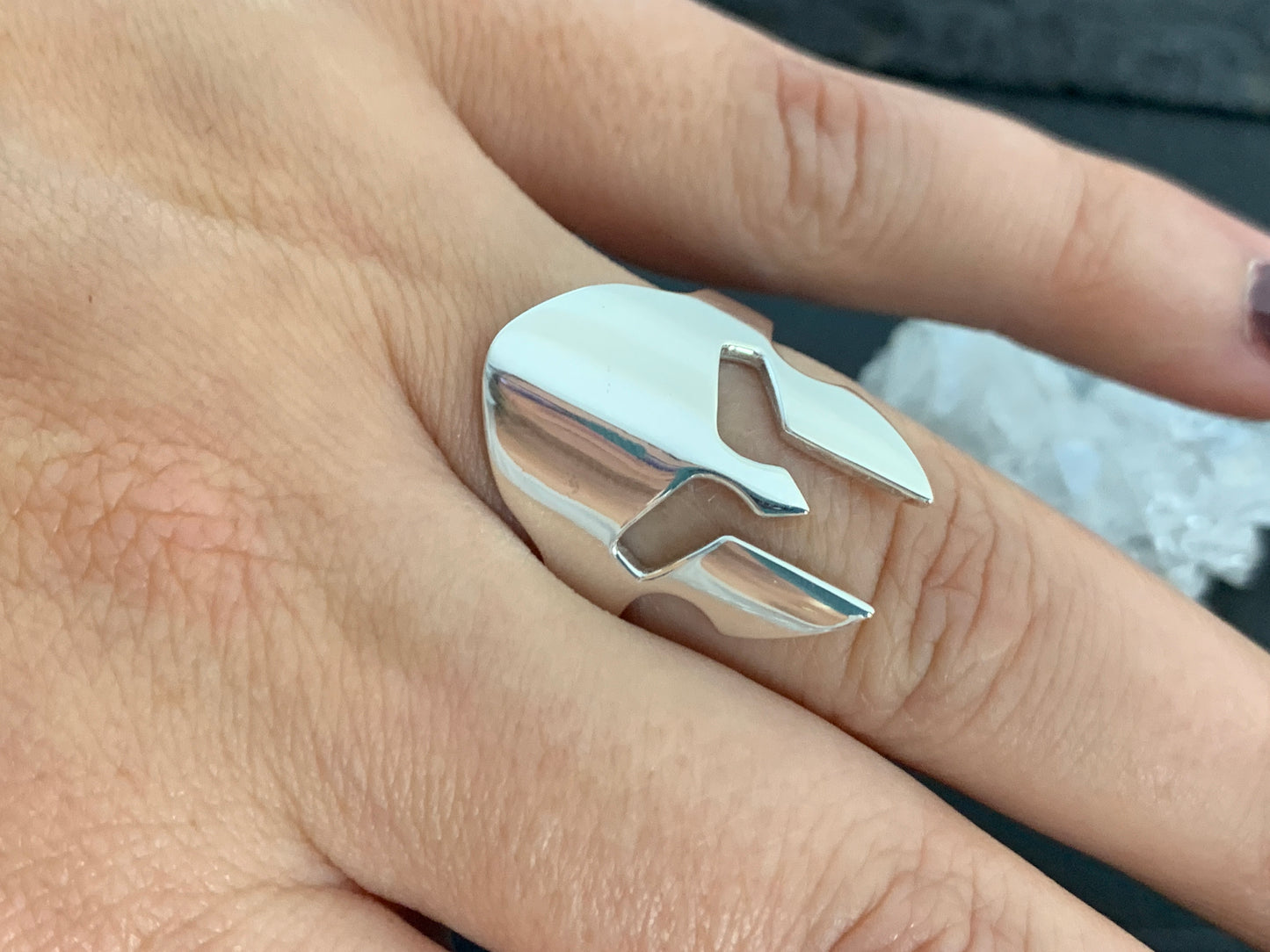 Sterling Silver Spartan Helmet Ring – Warrior Ring