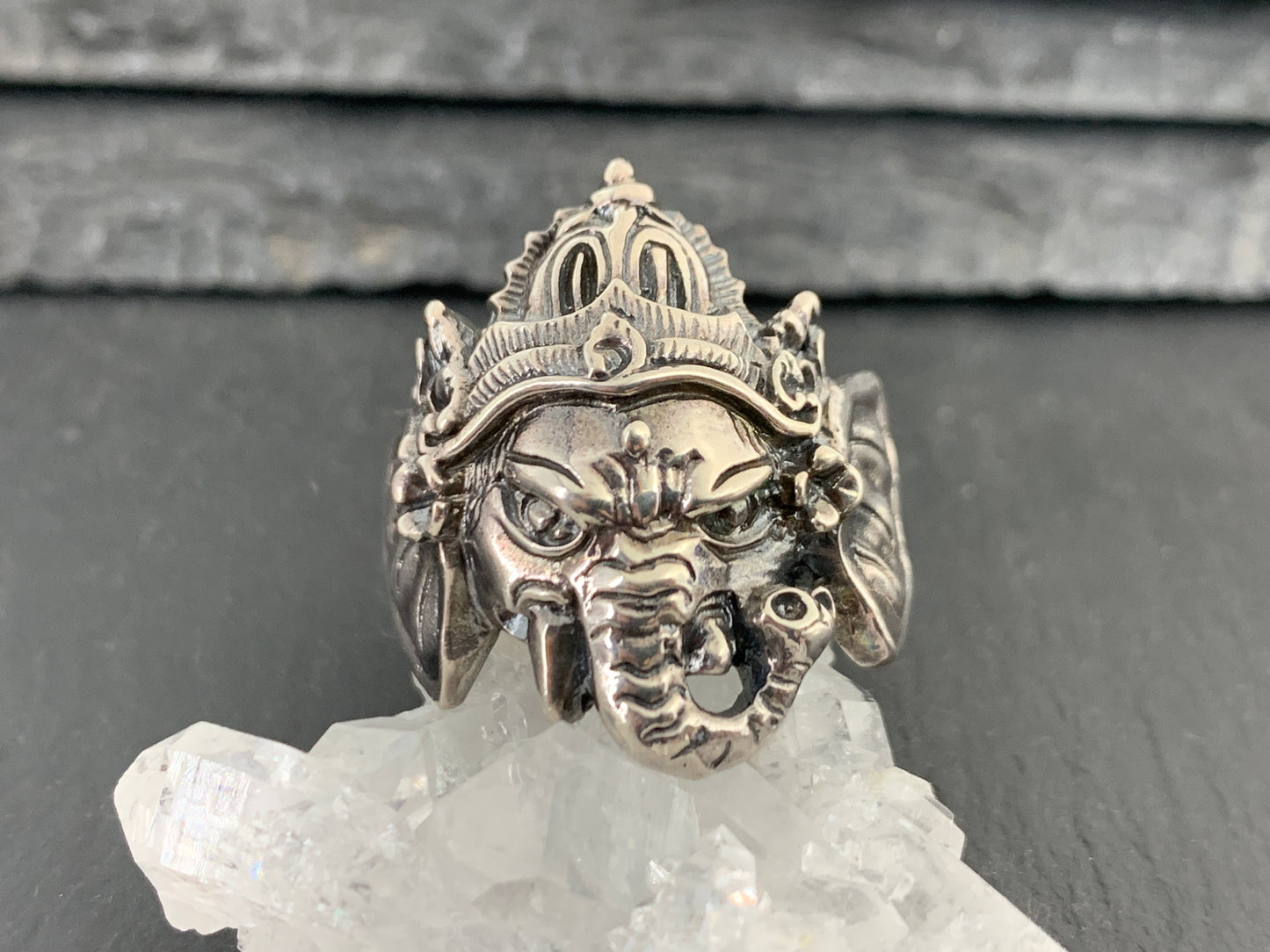 Sterling Silver Ganesha Ring – Hindu God Elephant Head Ring – Lord Ganesha Jewelry