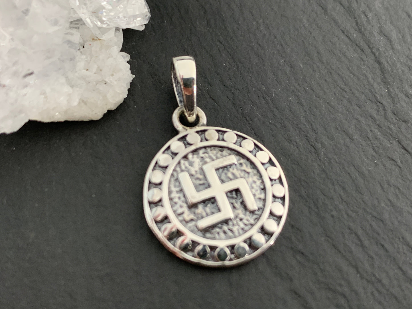 Handcrafted Sacred Swastika Pendant – Symbol of Good Fortune & Prosperity