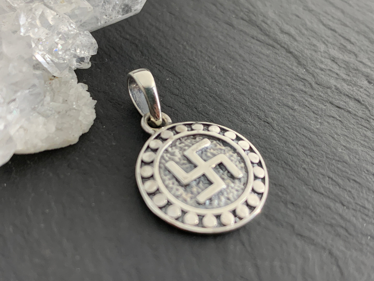 Handcrafted Sacred Swastika Pendant – Symbol of Good Fortune & Prosperity
