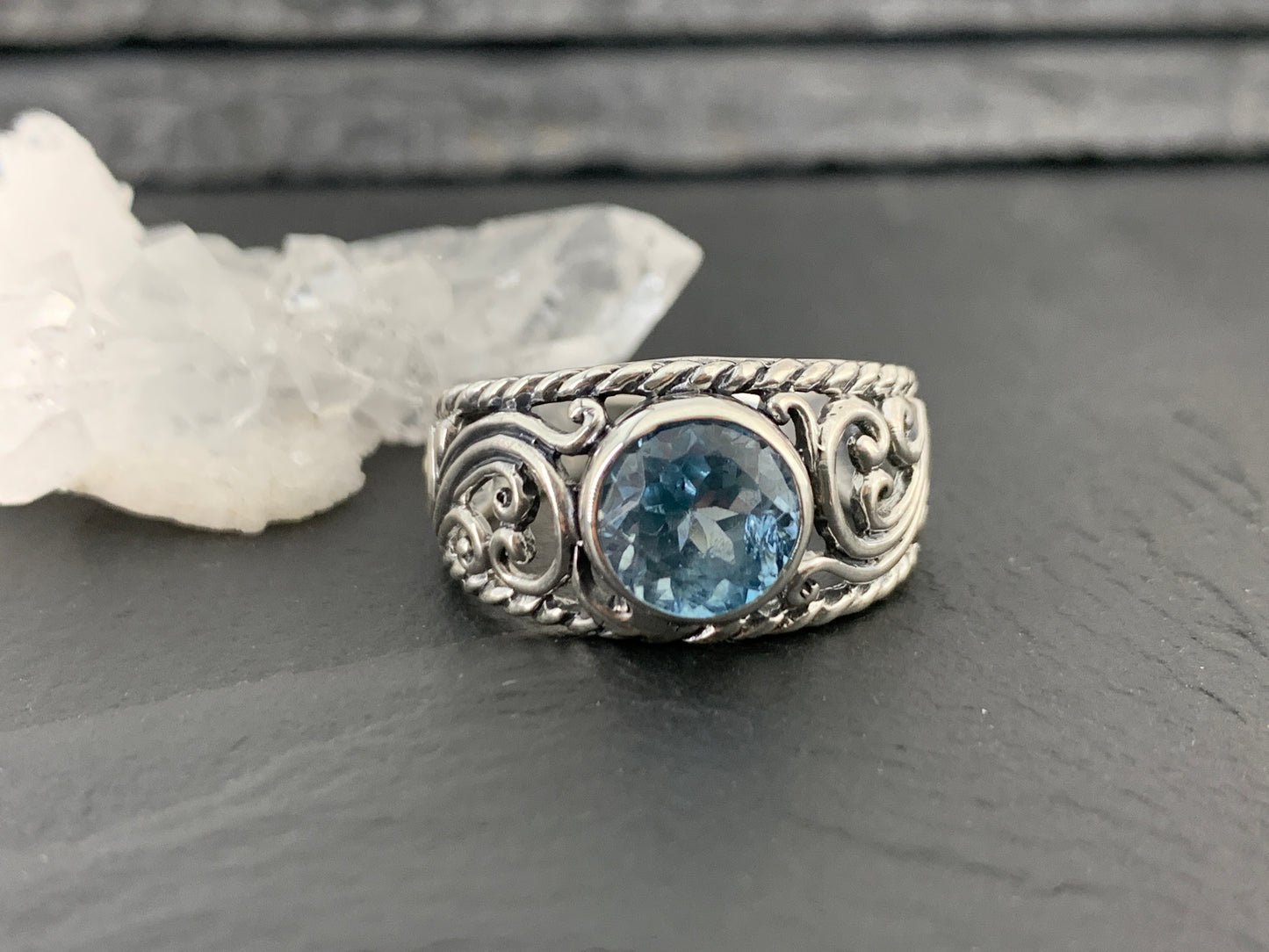 Sterling Silver Topaz Ring