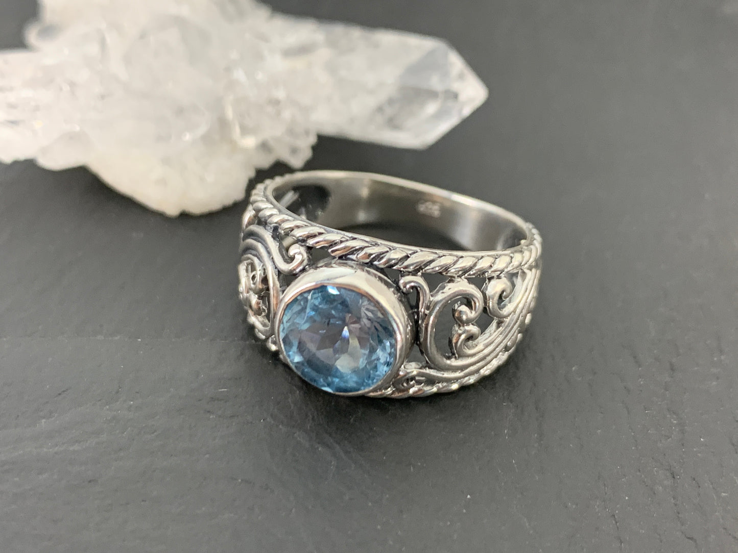 Sterling Silver Topaz Ring
