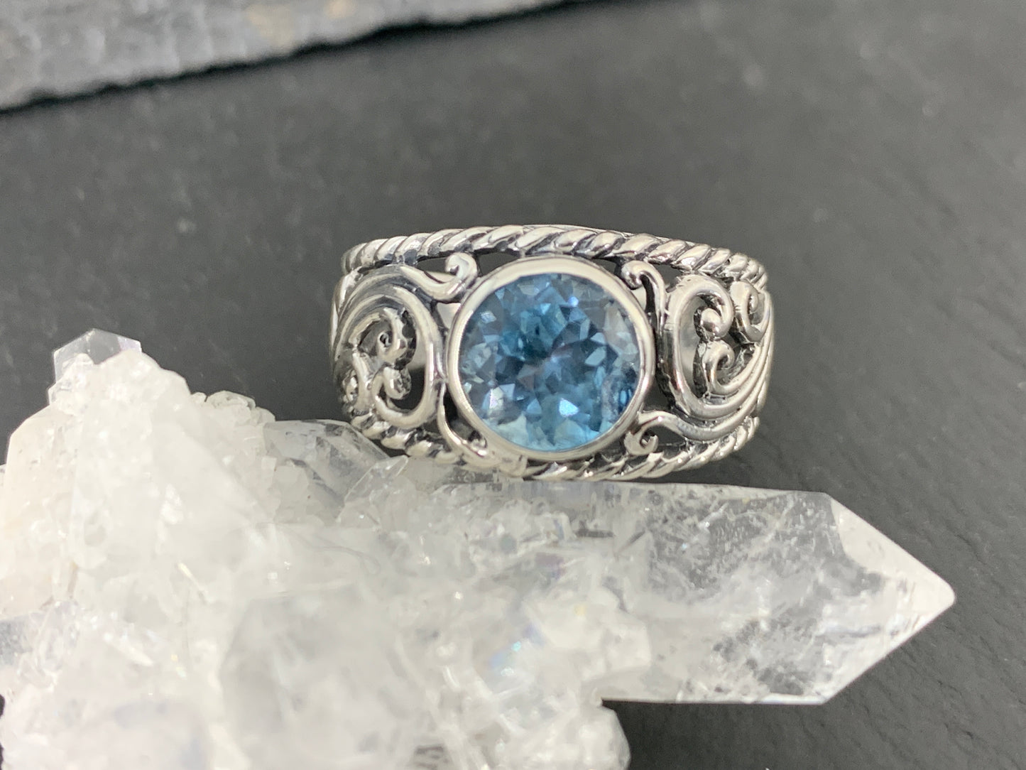 Sterling Silver Topaz Ring