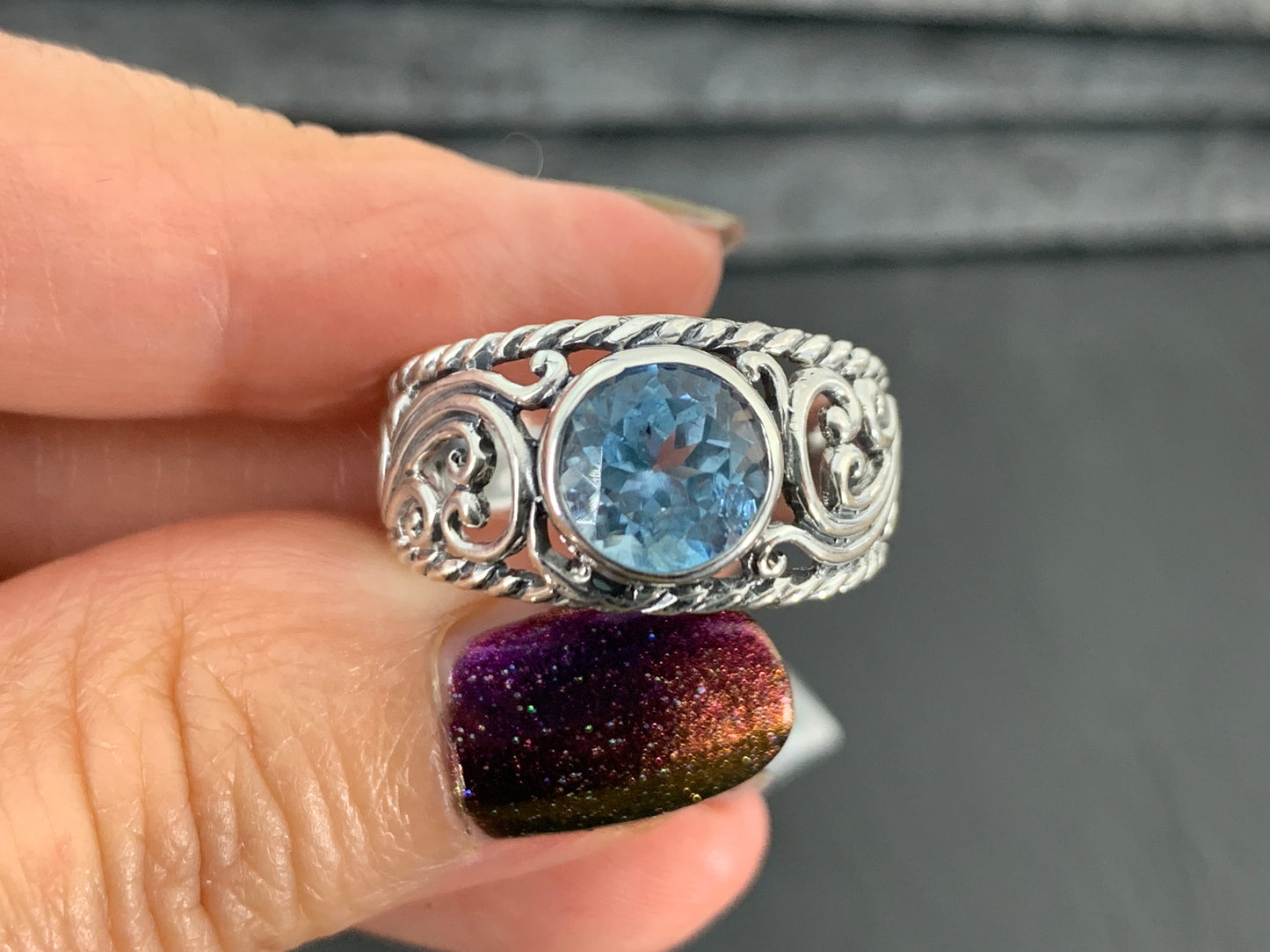 Sterling Silver Topaz Ring