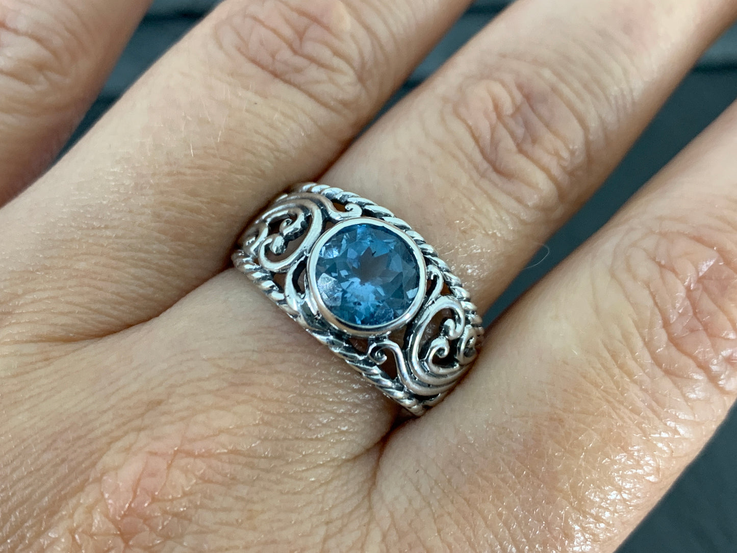 Sterling Silver Topaz Ring
