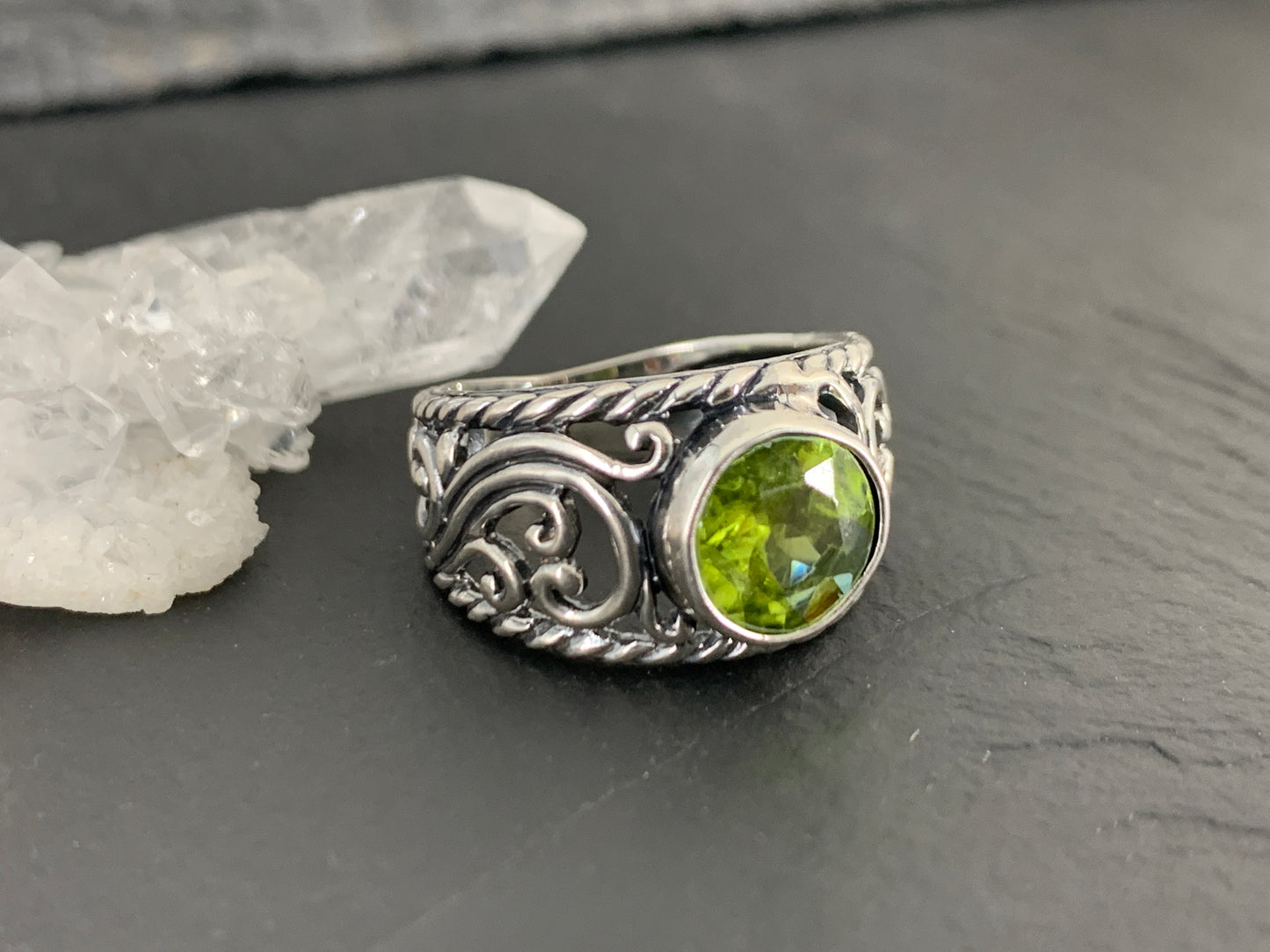 Sterling Silver Peridot Ring