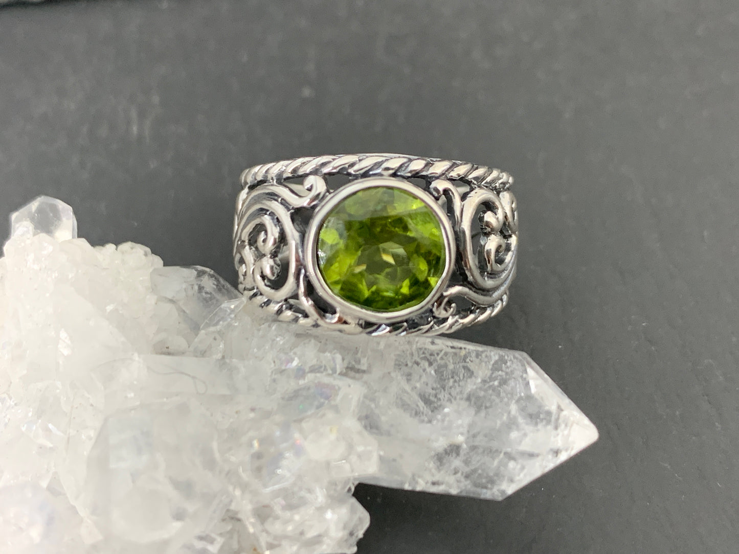 Sterling Silver Peridot Ring