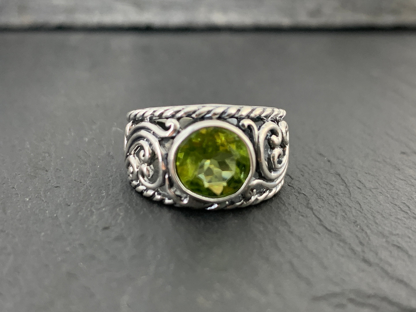 Sterling Silver Peridot Ring