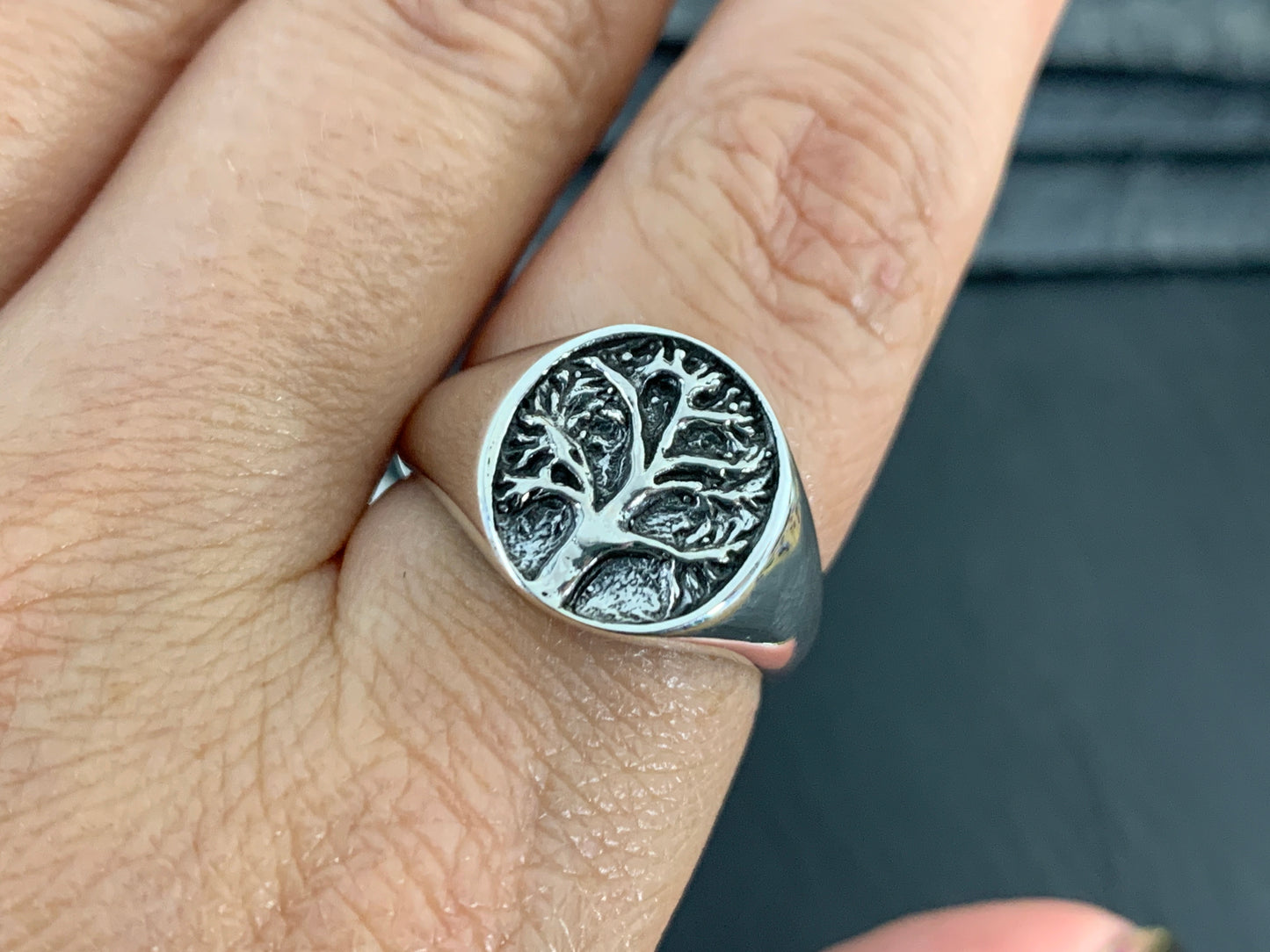 Sterling Silver Tree of Life Ring – Nature-Inspired Symbolic Ring – Celtic Spiritual Jewelry