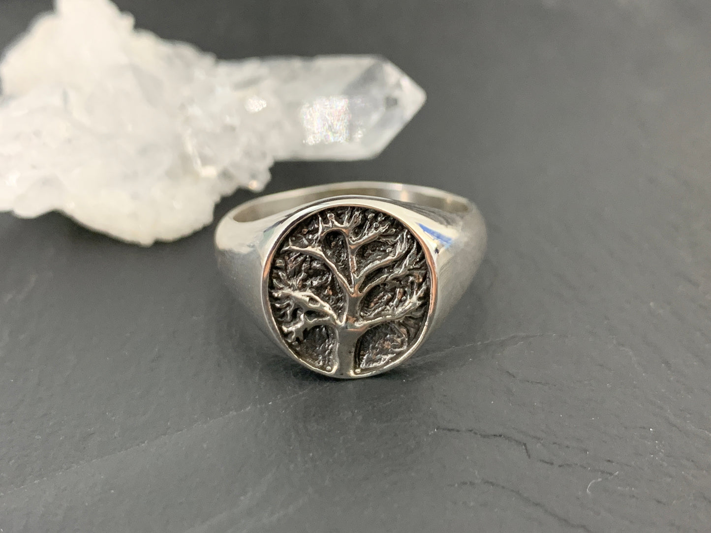 Sterling Silver Tree of Life Ring – Nature-Inspired Symbolic Ring – Celtic Spiritual Jewelry
