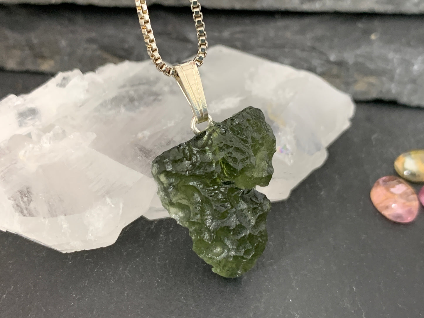 Raw Moldavite Pendant 2.9g