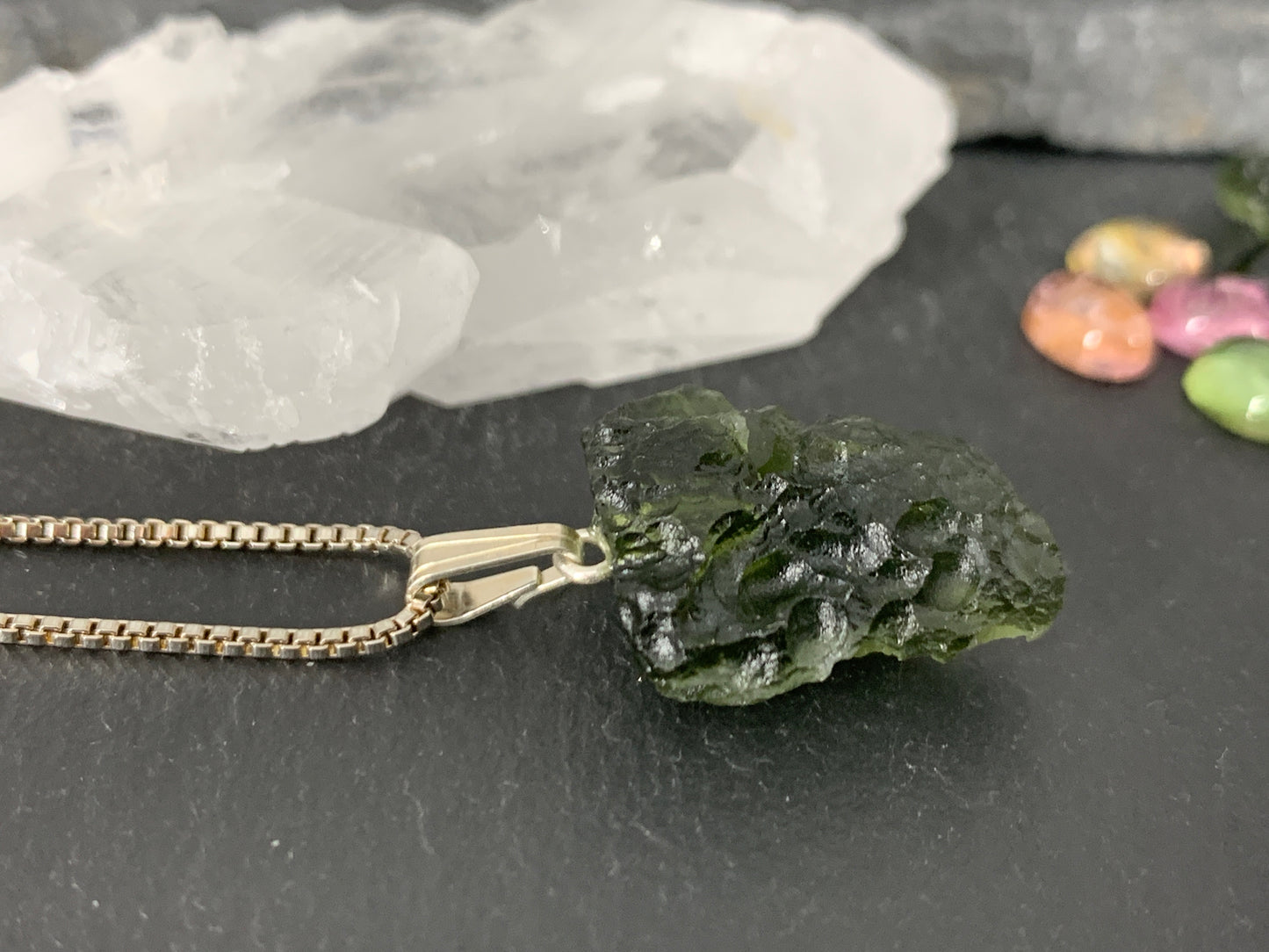 Raw Moldavite Pendant 2.9g