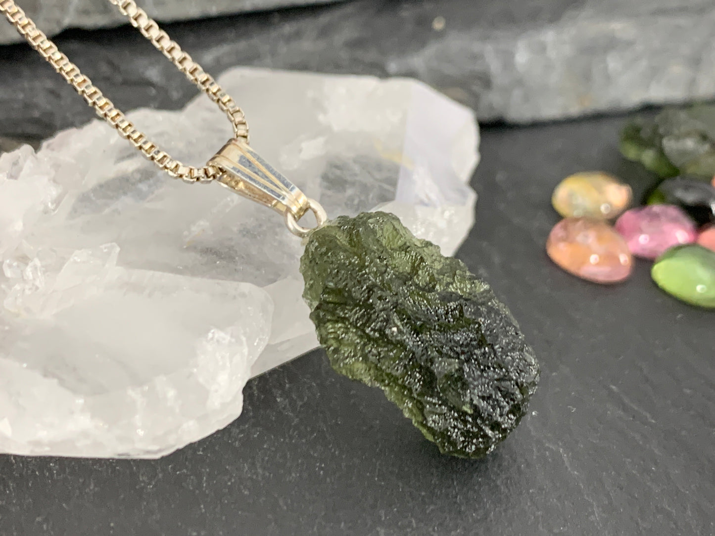 Raw Moldavite Pendant 2.4g