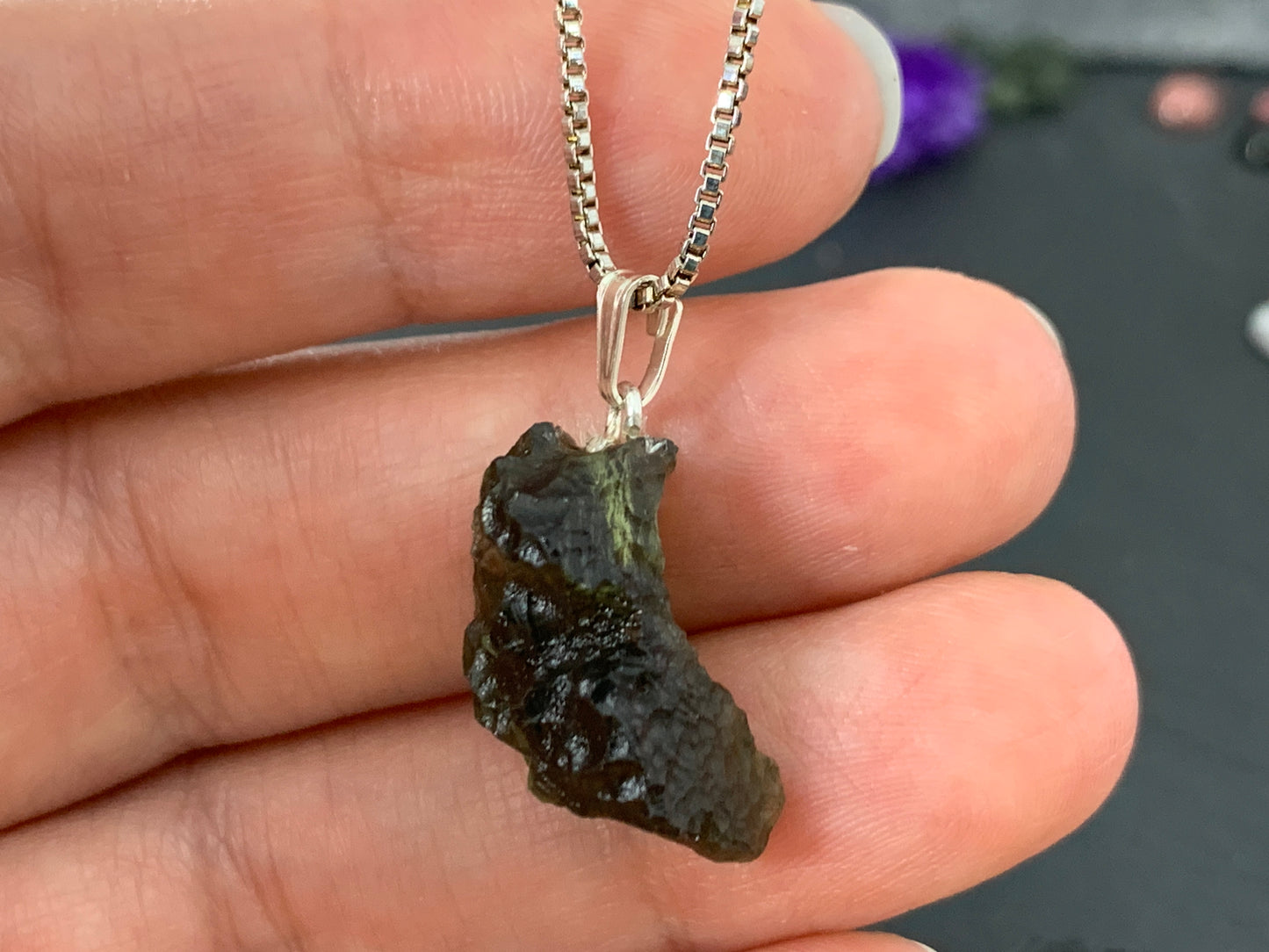 Raw Moldavite Pendant 2.4g