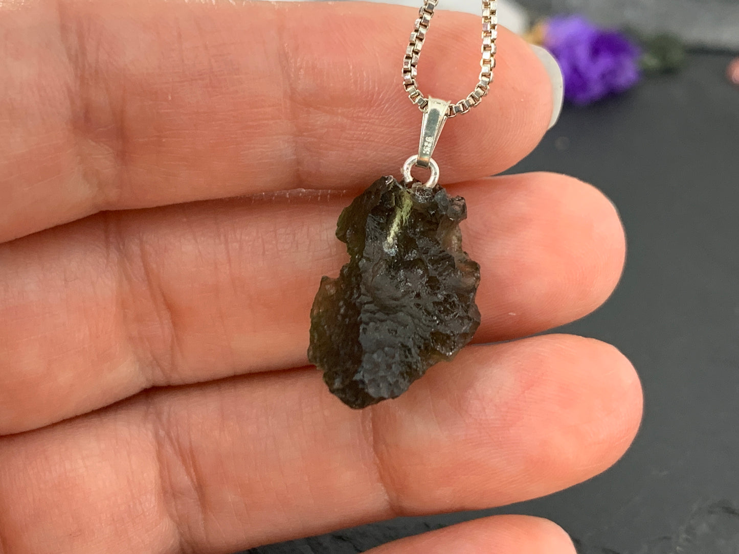 Raw Moldavite Pendant 2.4g