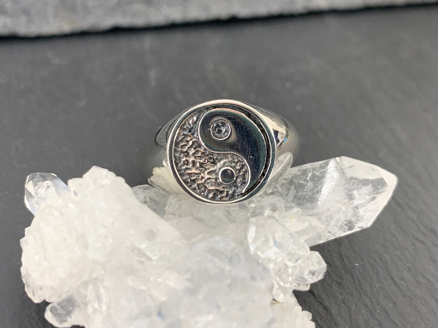 Yin and Yang Ring. Minimalist Yin Yang Jewelry