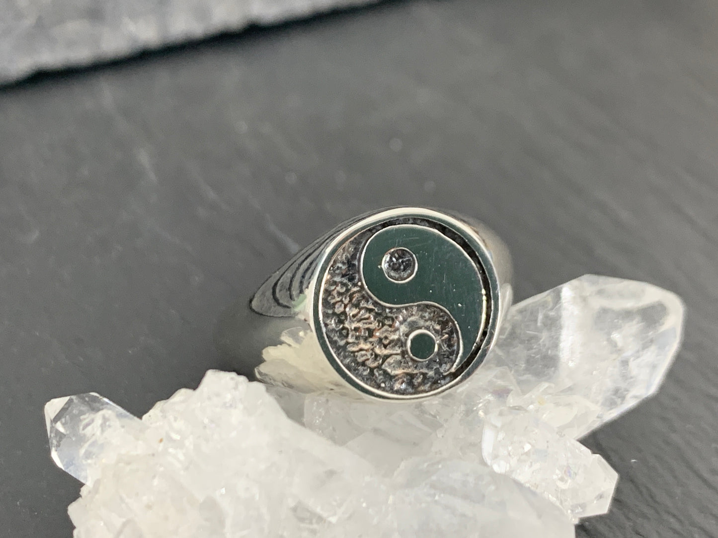 Yin and Yang Ring. Minimalist Yin Yang Jewelry