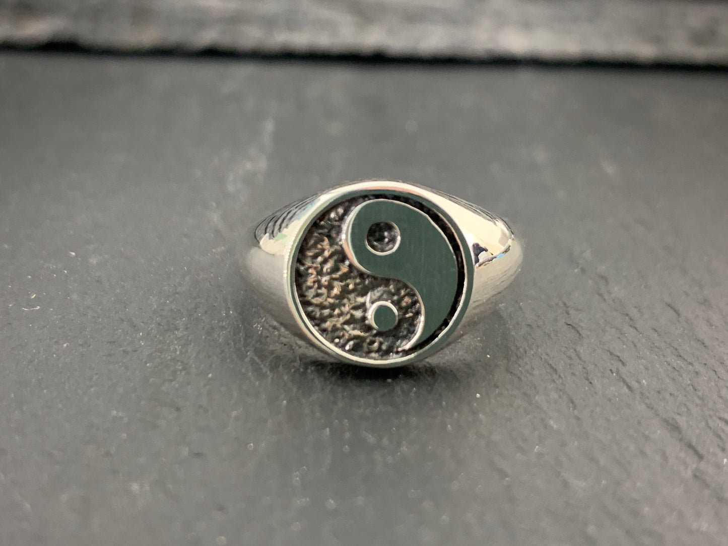 Yin and Yang Ring. Minimalist Yin Yang Jewelry