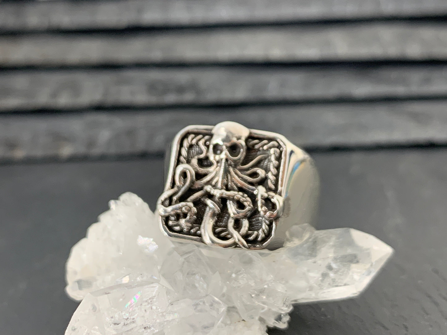 Octopus Signet Ring • Kraken Squid Ring for Men