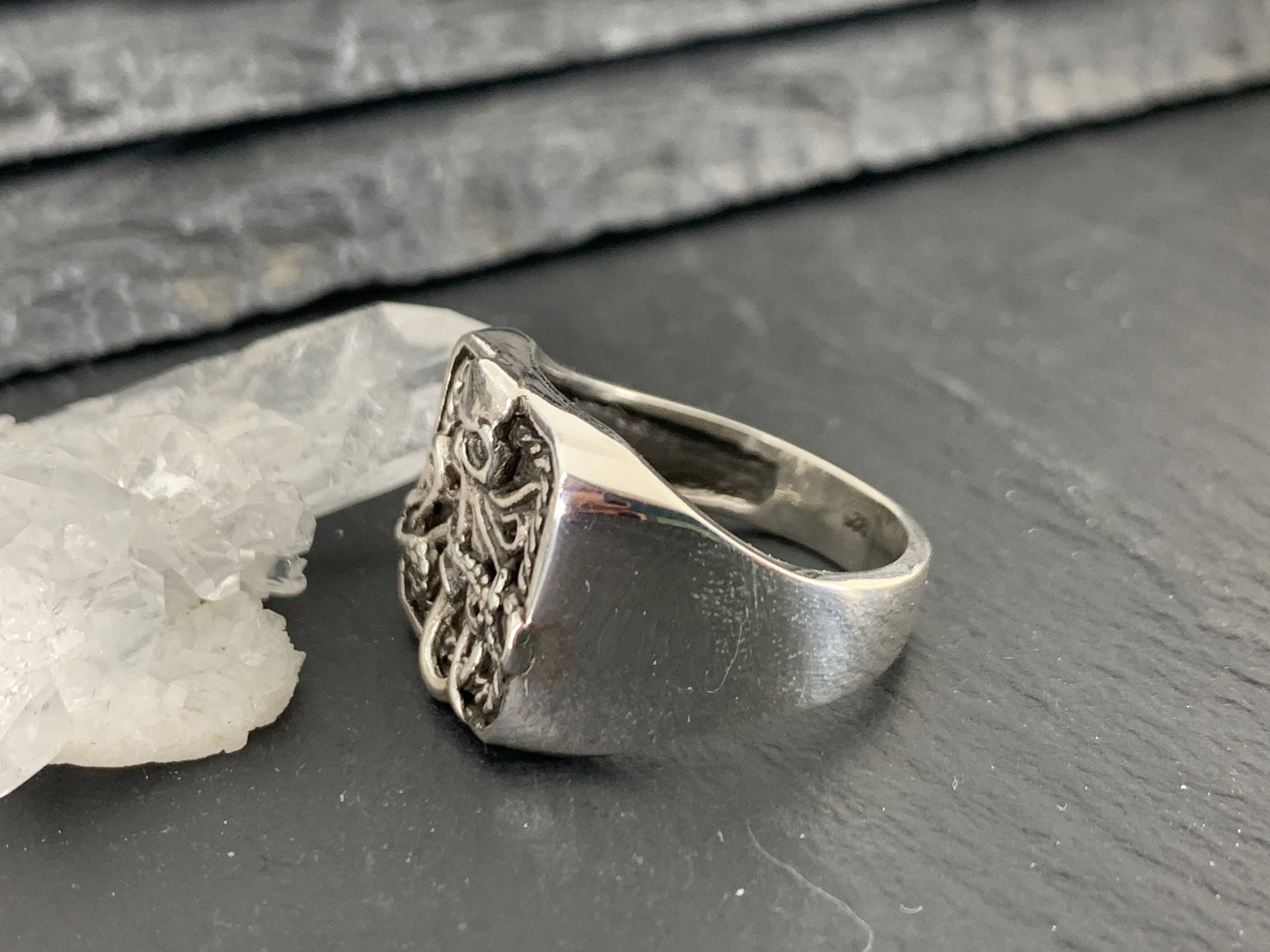 Octopus Signet Ring • Kraken Squid Ring for Men