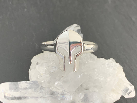 Sterling Silver Spartan Helmet Ring – Small Warrior Ring
