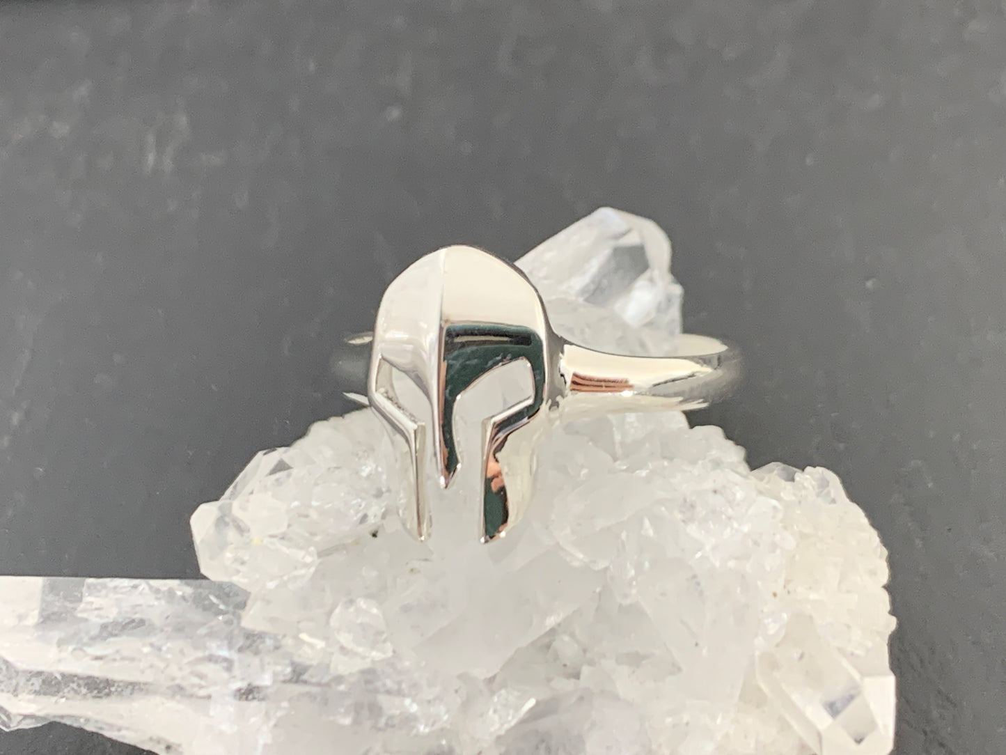 Sterling Silver Spartan Helmet Ring – Small Warrior Ring