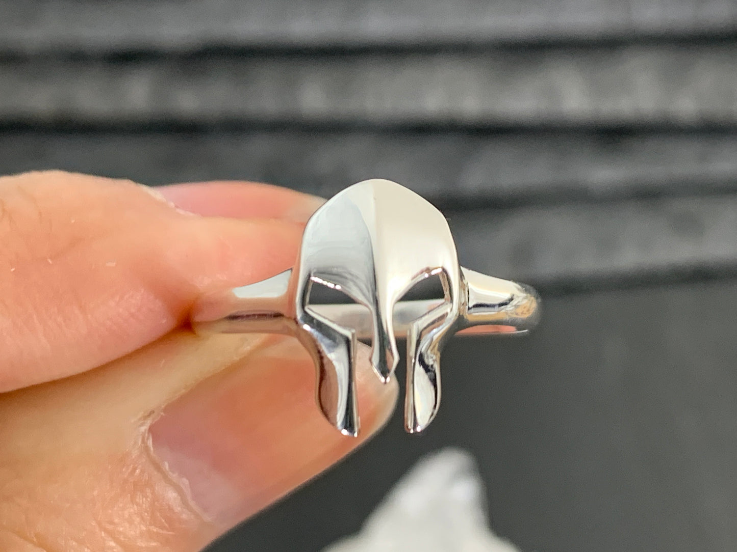 Sterling Silver Spartan Helmet Ring – Small Warrior Ring