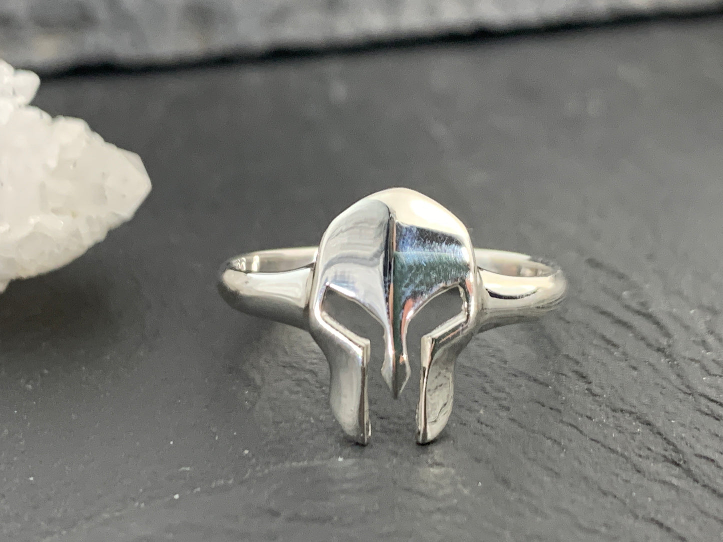 Sterling Silver Spartan Helmet Ring – Small Warrior Ring