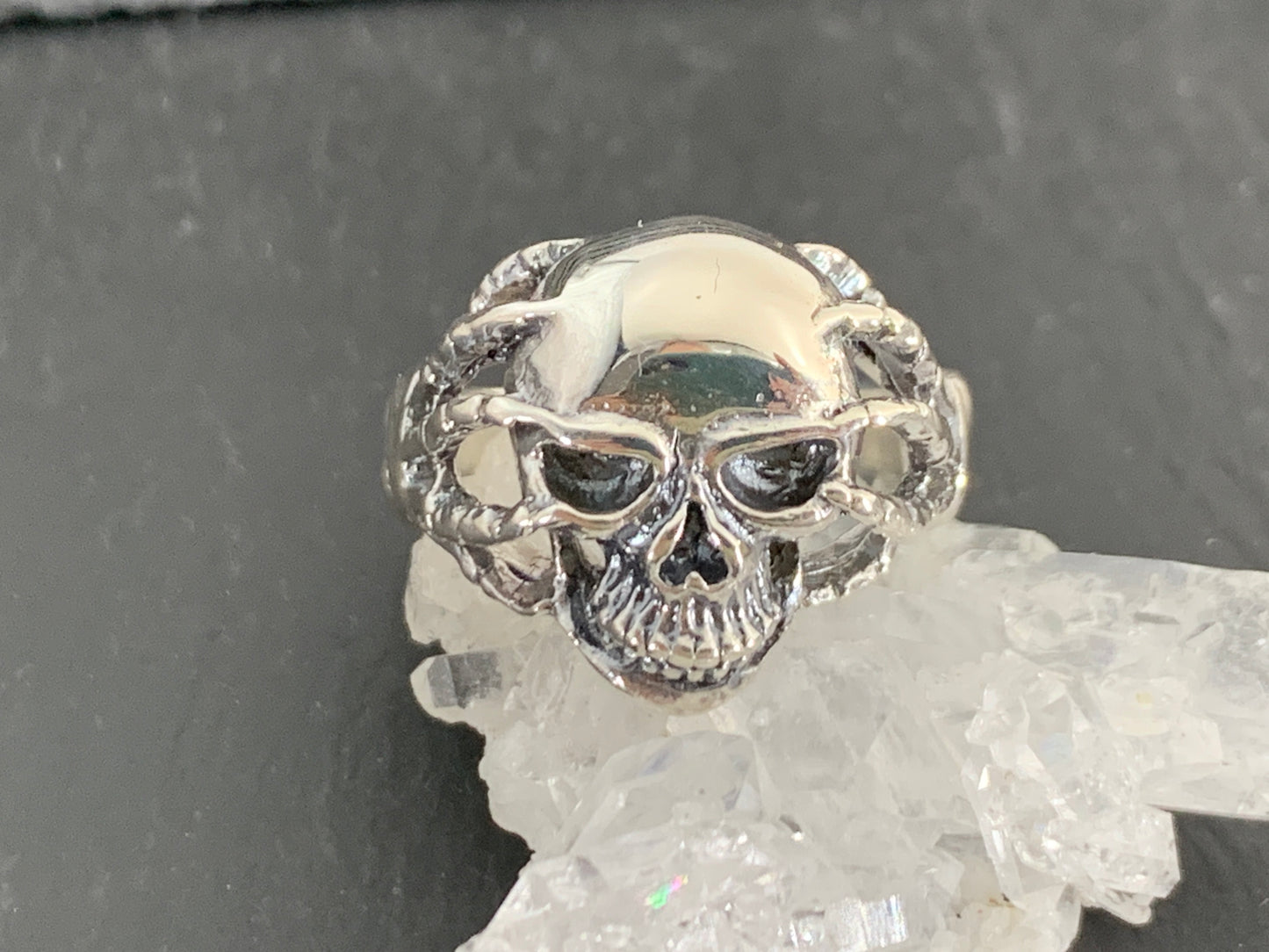 Skull Ring for Men • Skeleton Hand Ring • Gothic Stainless Steel Biker Jewelry