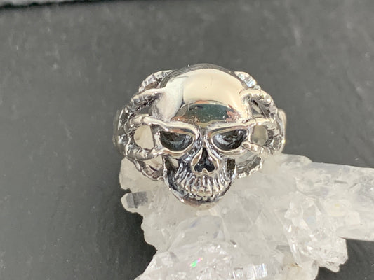 Skull Ring for Men • Skeleton Hand Ring • Gothic Stainless Steel Biker Jewelry